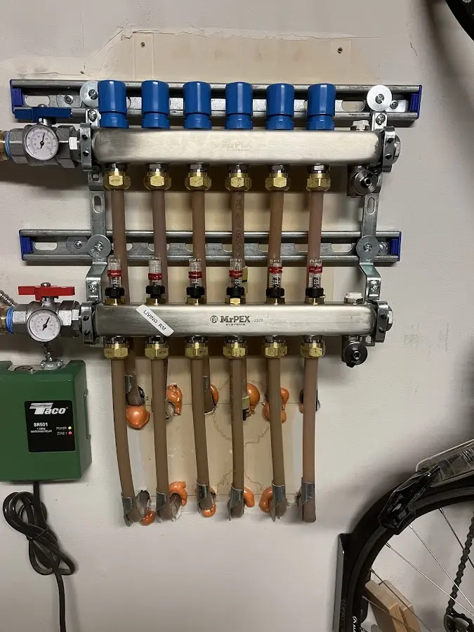 Plumber performing Gas Line Installation at a residential property in Lebanon